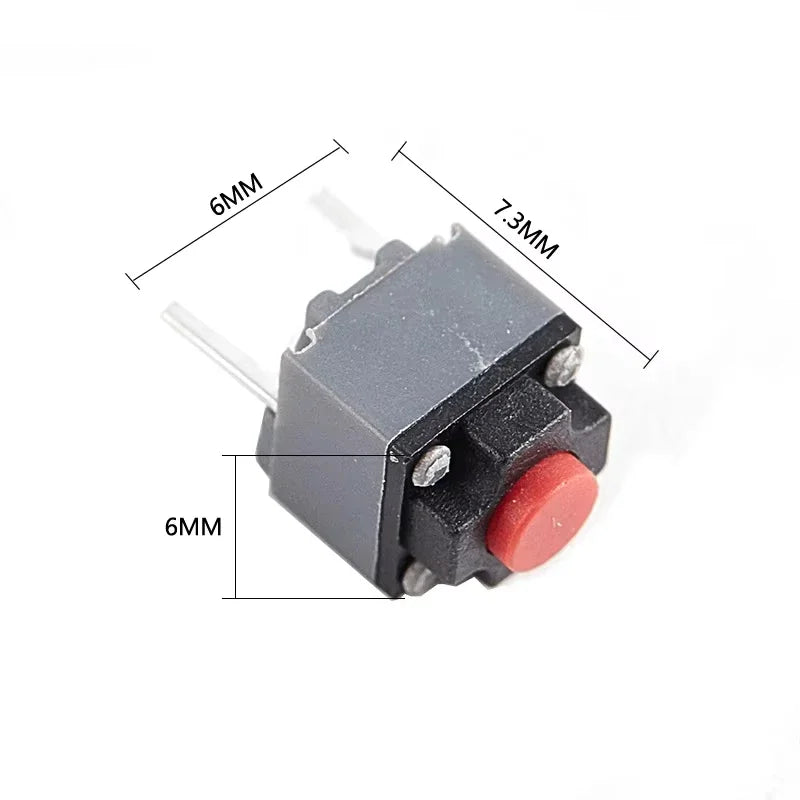 10Pcs Mute Button 6*6*7.3 Silent Switch Wireless Mouse Micro Switch