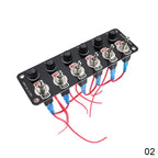 3/6 Gang Toggle Switch Panel On/Off Rocker Toggle Switch with 10A Fuse Racing Cars RV Camper Marine Boat Yacht 12V/24V Switches