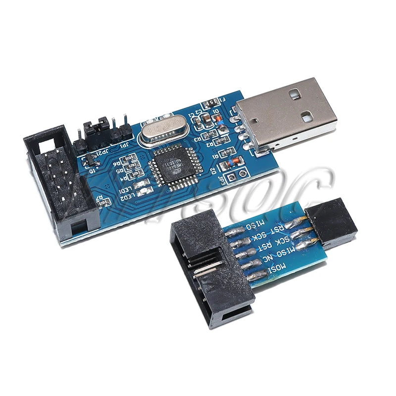 USBASP USBISP AVR Programmer USB ISP USB ASP ATMEGA8 ATMEGA128 Support Win7 64K 10Pin To 6 Pin Adapter Board USBISP