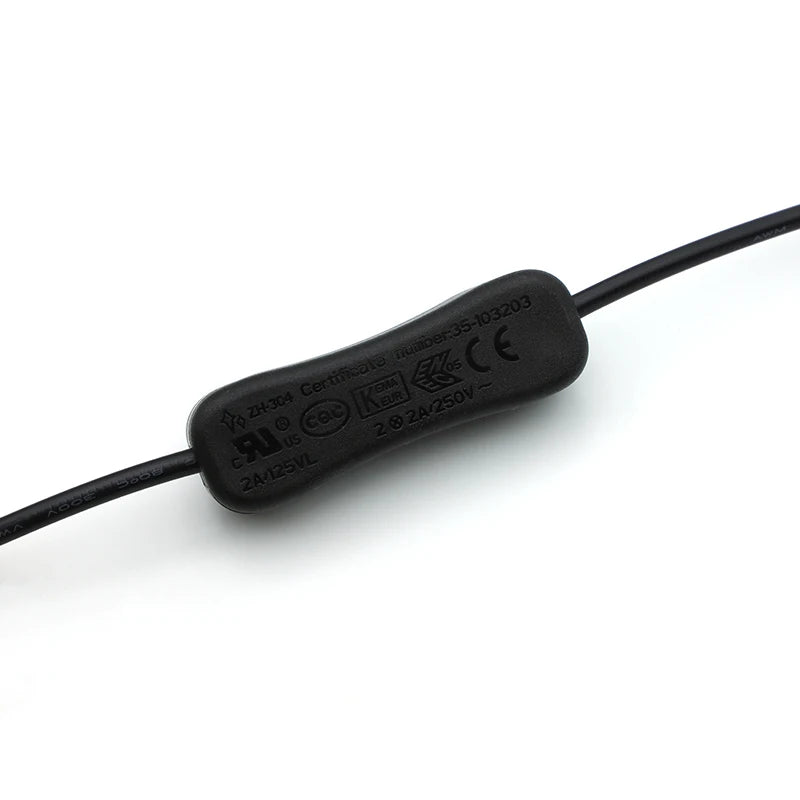 Inline 304 Switch On Off with Female Male Power Cable 5.5x2.1mm DC Connector Switch 5V 12V 24V for CCTV LED Strip Light