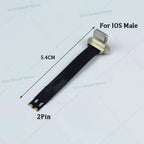 1pc USB C Type-C FPC 2pin3pin with Resistor R1 Soft Flat Cable Male Charging Cable Fast Charge Charging Wire Extention for Phone