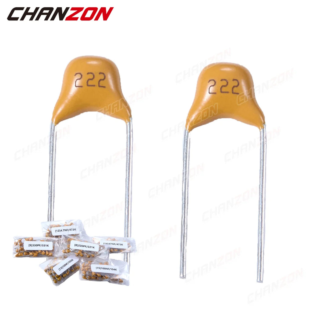 New Ceramic Capacitors Monolithic Chip Capacitor 10PF 22PF 100PF to 1UF 10UF Electronic Components Circuit Pack 2026