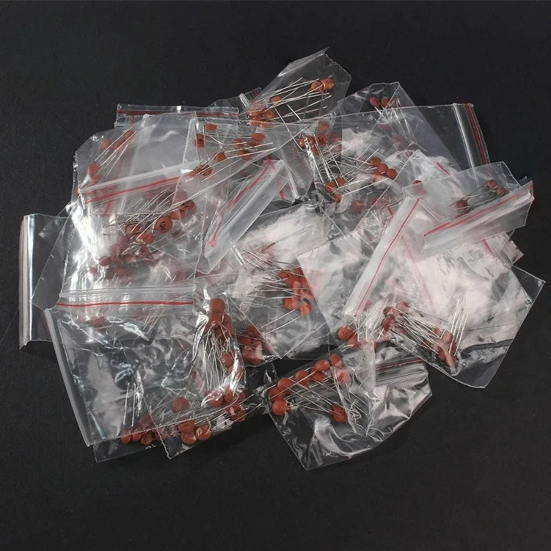 300/960PCS Ceramic Capacitor Kit 2pF-0.1uF Direct Insertion Assorted Set Electronics Components DIY Sample Pack