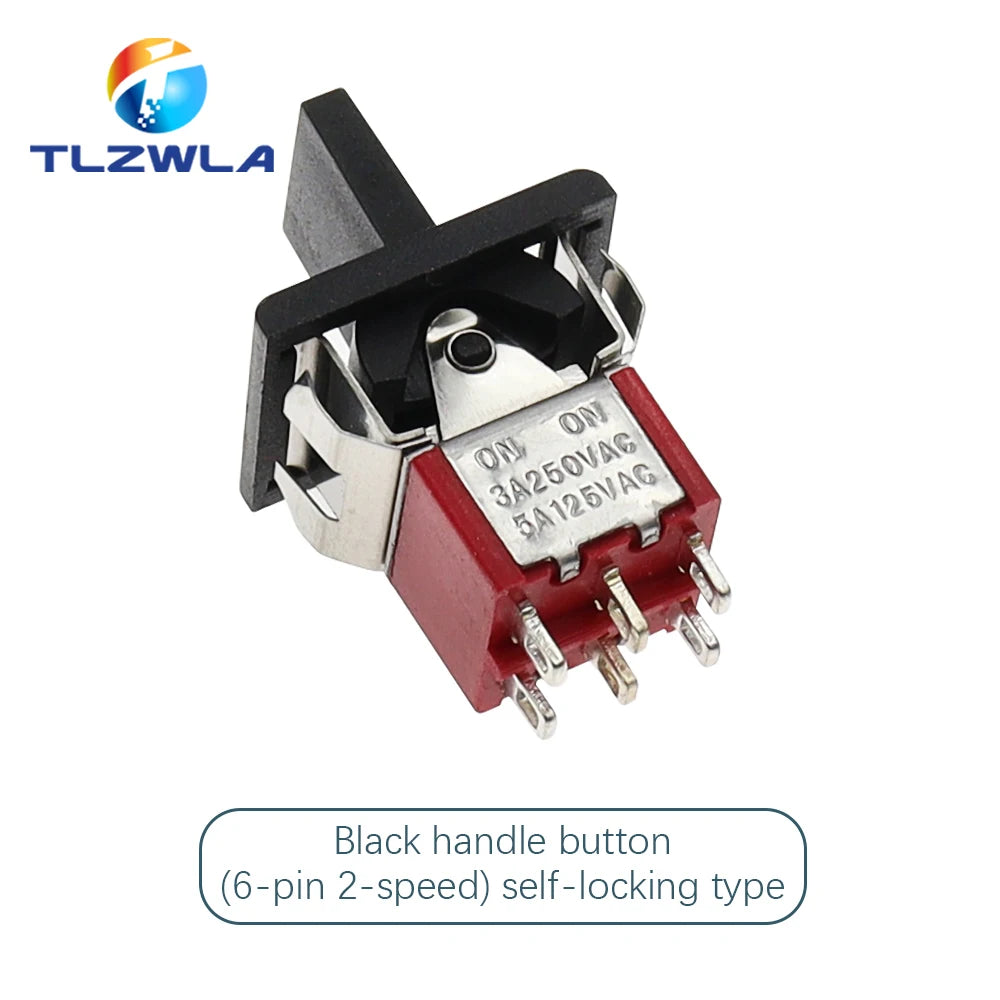 1PCS SH T80-R Series Mini Paddle Toggle Switch Square Snap-in Panel Mount 5A/125VAC