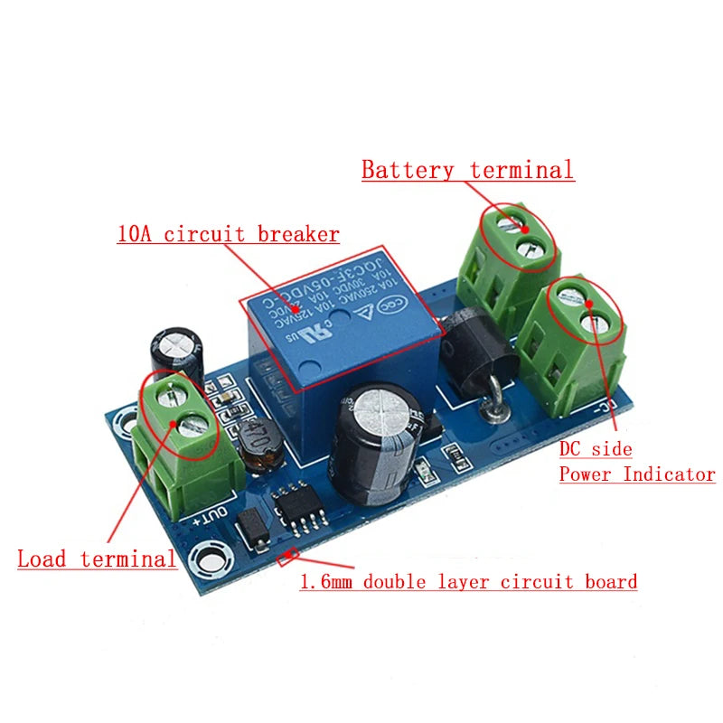 YX850 Power failure automatic switching standby battery lithium battery module DC 5V-48V universal emergency converter JY-850