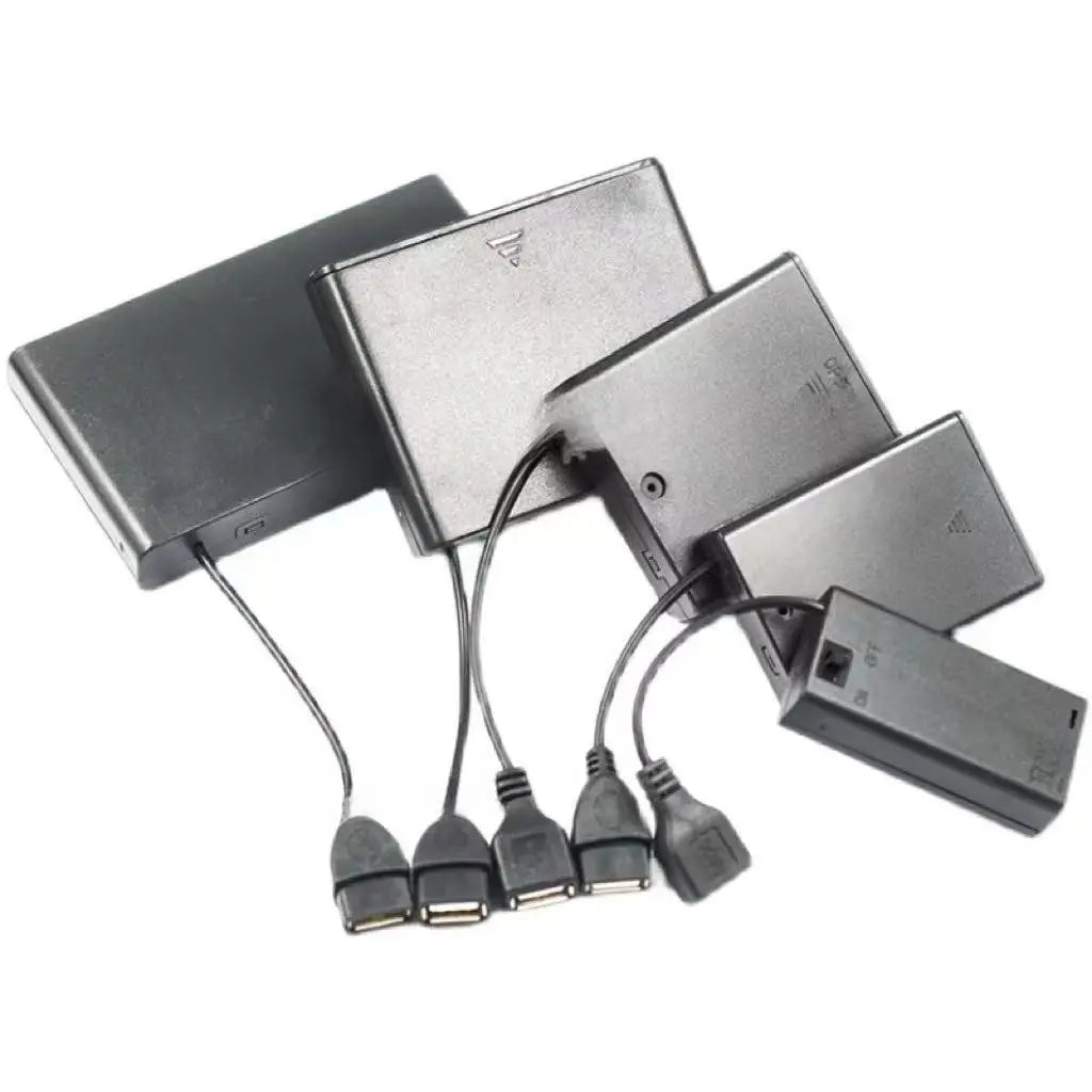 2X 3X 4X 6X 8X AA USB Battery Case With Power Switch With USB Socket AA Battery Box for 5V LED Strip Lights Mini Power Supply