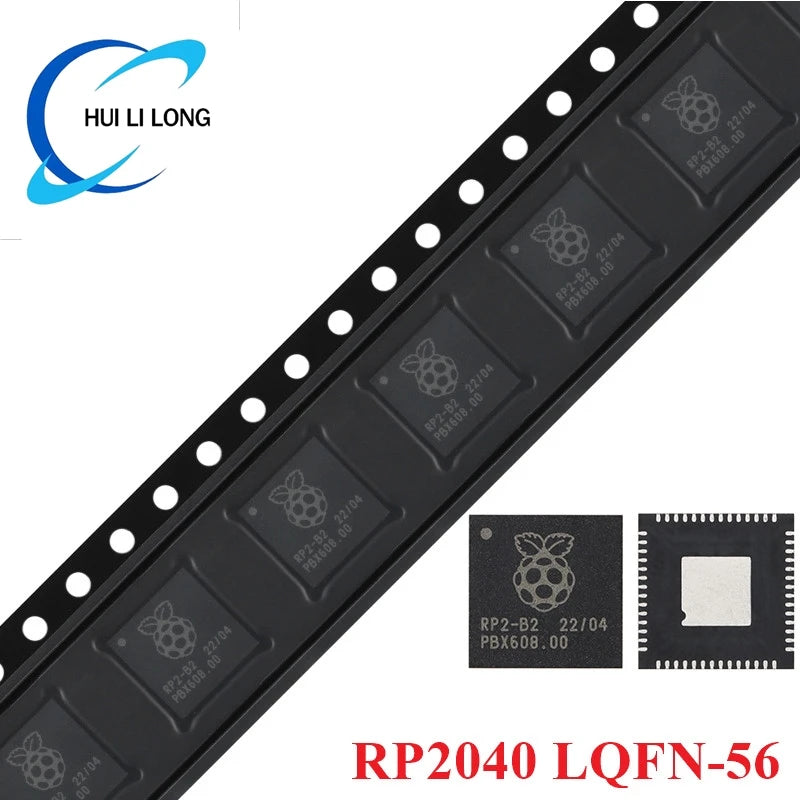 RP2040 LQFN-56 QFN-56 Raspberry Pi (raspberry pie) ARM Cortex-M0 133MHz RAM: 264KB MCU MCU/MPU/SOC Microcontroller IC Chip