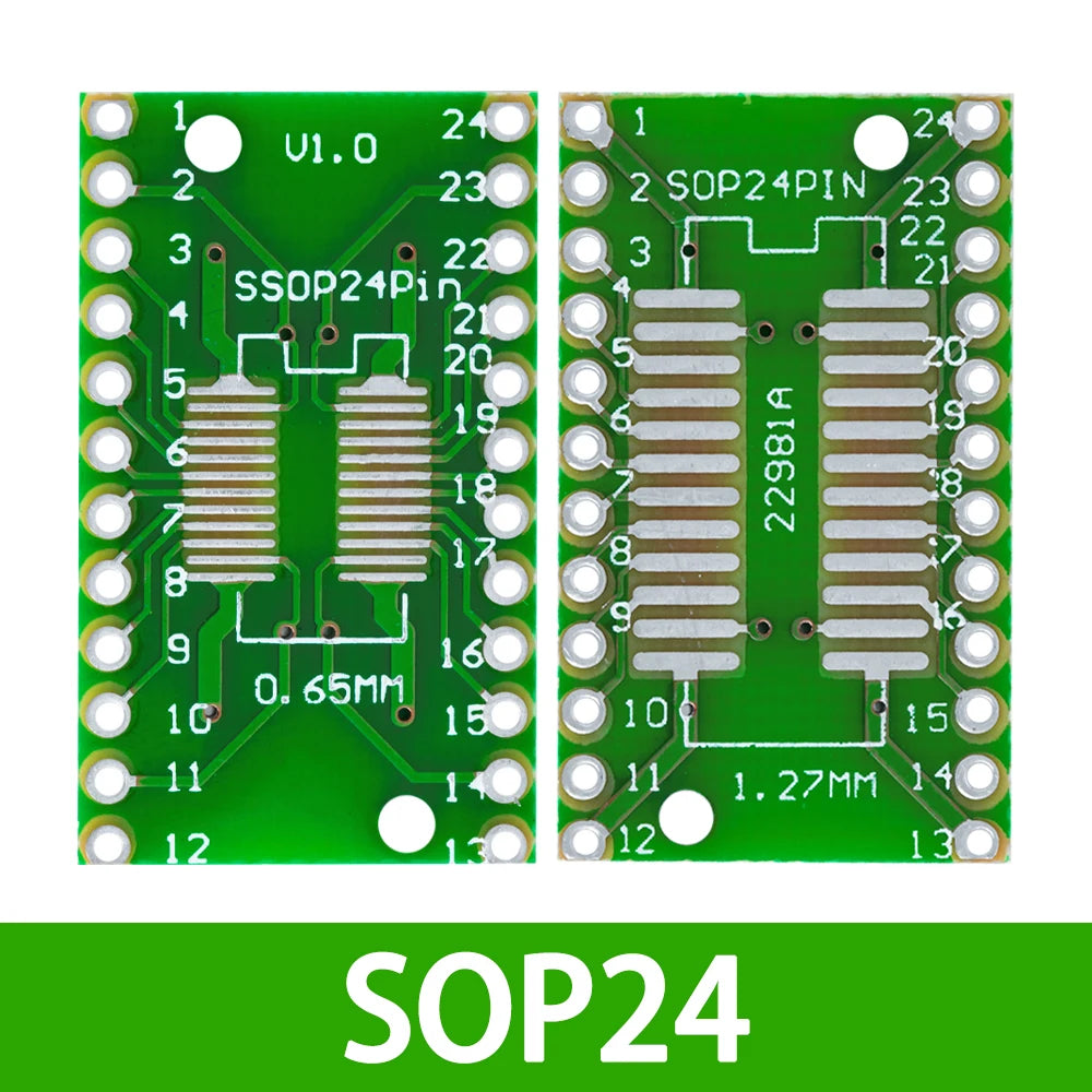 10PCS PCB Board Kit SMD Turn To DIP Adapter Converter Plate SOP MSOP SSOP TSSOP SOT23 8 10 14 16 20 28 SMT To DIP