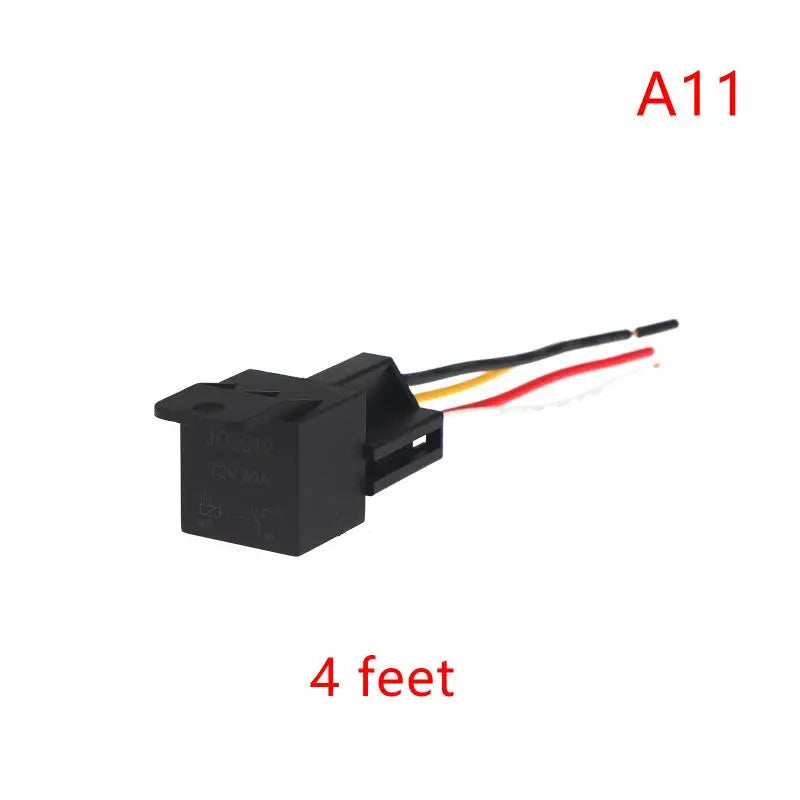 12/24/36/48/60/72V 4Pin 5Pin 40A Automotive Relay With Interlocking Socket Heavy Duty For Truck Car Van Moto Boat Relay