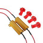 2/4Set 25W 50W Load Resistor 6ohm 8ohm 10ohm For LED Bulb Reverse Light Turn Signal Fog Lam 25w 50w Wirewound Aluminum Resistor