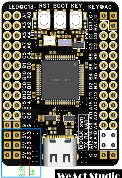 WeAct STM32F103RCT6 ARM STM32 Development Board Small System Board STM32 F103RCT6 STM32F103 STM32F1 Development Board