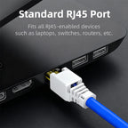 BYXGD Crimp-Free RJ45 Connector Cat5e Toolless Reusable Ethernet Plug Easy Termination Tool-Free Network Cable Head