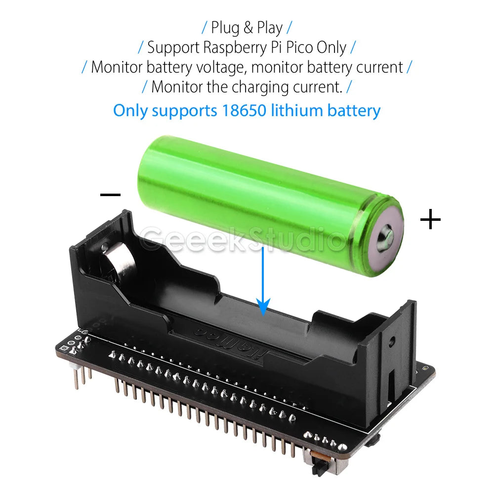 UPS For Raspberry Pi Pico/ Pico W/W2 LED Indicators Portable Power Supply