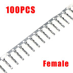 100PCS Dupont Connector 2.54mm Jumper Wire Cable Pin Connector Terminal Female Pin Connector for Housing Jumper