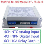 14CH Multifunction RS485 Network Bus NTC Temperature Collector 4AI-4DI-6DO Modbus RTU PLC Remote IO Analog Digital Expander