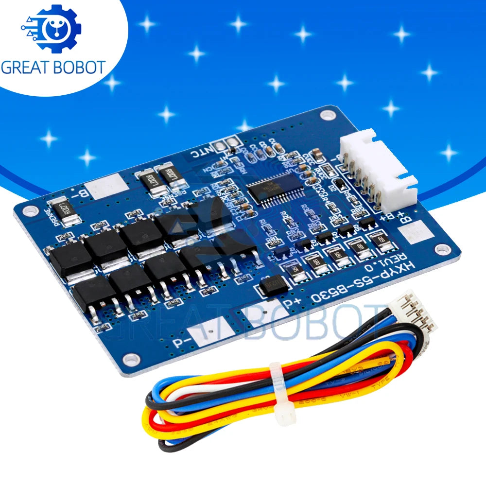 1~3PCS 5S 18V 21V 30A 45A BMS Lithium Battery Charging Protection Board With NTC Resistors With Balance And Temperature