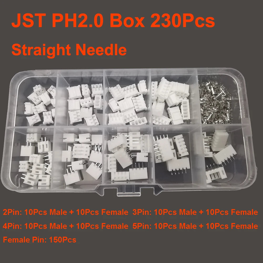 19 Type JST Box SH1.0/MX1.25/PH2.0/XH2.54/VH3.96/SM2.54/SYP Pitch Connector Terminal Kit  SMD/Straight/Right Angle Type DIY