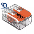100pcs WAGO bulk sales 221-412 221-413 221-415 Brand New Ori quick terminal with lever Compact wire connector Transparent orange
