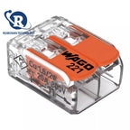 100pcs WAGO bulk sales 221-412 221-413 221-415 Brand New Ori quick terminal with lever Compact wire connector Transparent orange