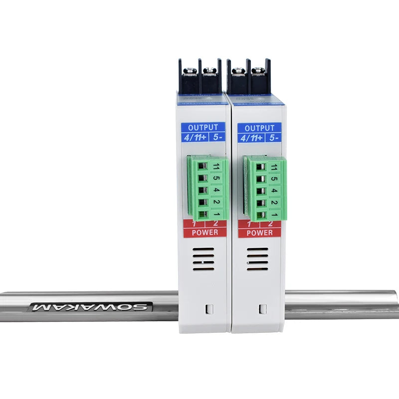 AC DC Current Transmitter Sensor AC 0-5A Input 4-20mA 0-10V Output DC 24V 220V Power Supply  Voltage Transducer