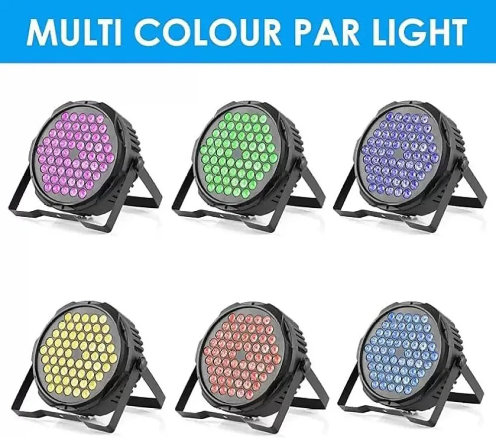 8PCS 60LED Par Light RGB Stage Light DMX512 Sound-Activated DJ Disco Light Wedding Festival Bar Atmosphere Light Audience Light
