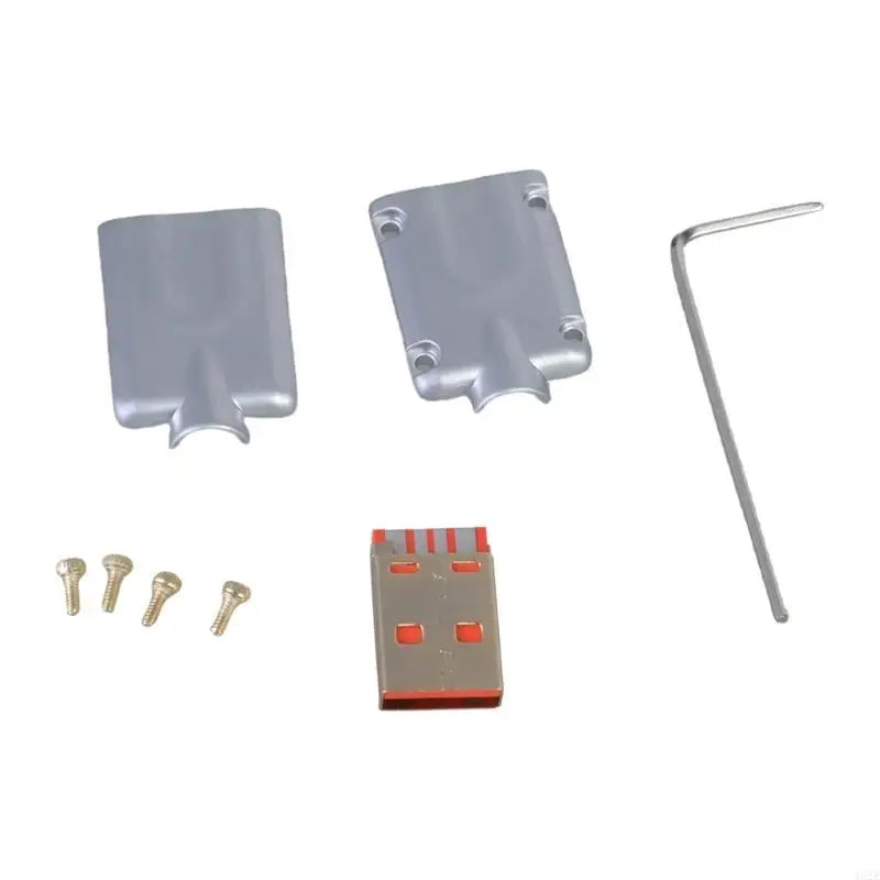 462E USB Male Housing Metal With Gold Plated Screws Suitable For Data Cable Fast Charging 4 Pin Male Connector Plug Socket