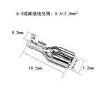 10pcs VH 3-P Open Barrel 3A 2Pin Hollow to 2.8mm/4.8mm/6.3mm Spring Spade Tab Terminal Double-Ended 18AWG 30cm Cable Assembly