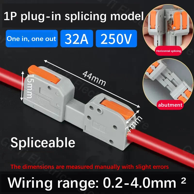 Male Female Docking Mini Quick Wire Connector Universal Compact Electrical Wiring Connectors Push-in Conductor Terminal Block