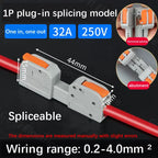 Male Female Docking Mini Quick Wire Connector Universal Compact Electrical Wiring Connectors Push-in Conductor Terminal Block