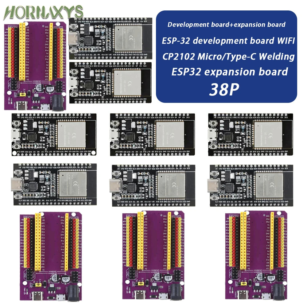ESP32 Development Board TYPE-C/MICRO USB CP2102 WiFi+Bluetooth Dual Core ESP32-DevKitC-32 ESP-WROOM-32 Expansion Board 38PINS