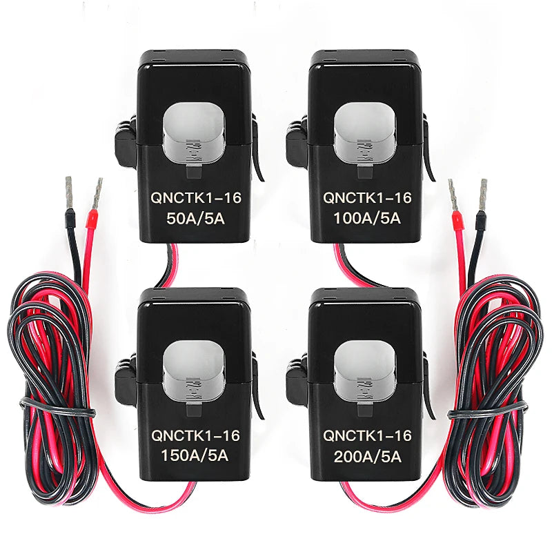 50A 5A Split Core Current Transformer CT Clamp 100A 200A 5A QNCTK1-16 Open Type Current Transformer Sensor 50 5