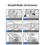 Solar Wireless Tire Pressure Monitoring System TPMS Auto Security Alarm Device Digital Colorful Display With 4 sensors
