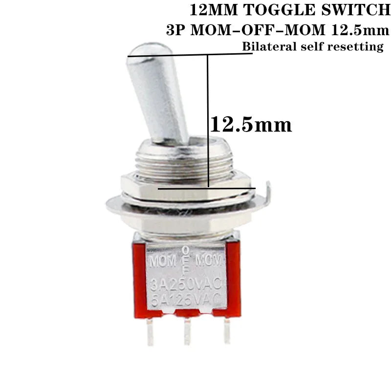 1Pcs/5Pcs SH T80-T Z1 Series Large Long Handle 12mm Panel Mount Mini Toggle Switch 5A 125VAC