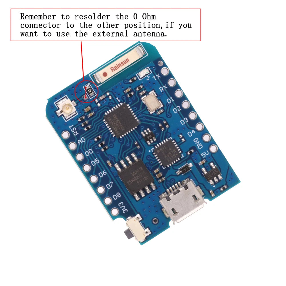 WeMos D1 Mini Pro V3.0 NodeMcu 4MB/16MB Bytes Lua WIFI Internet of Things Development Board Based S2 ESP8266 CH340G Nodemcu V2
