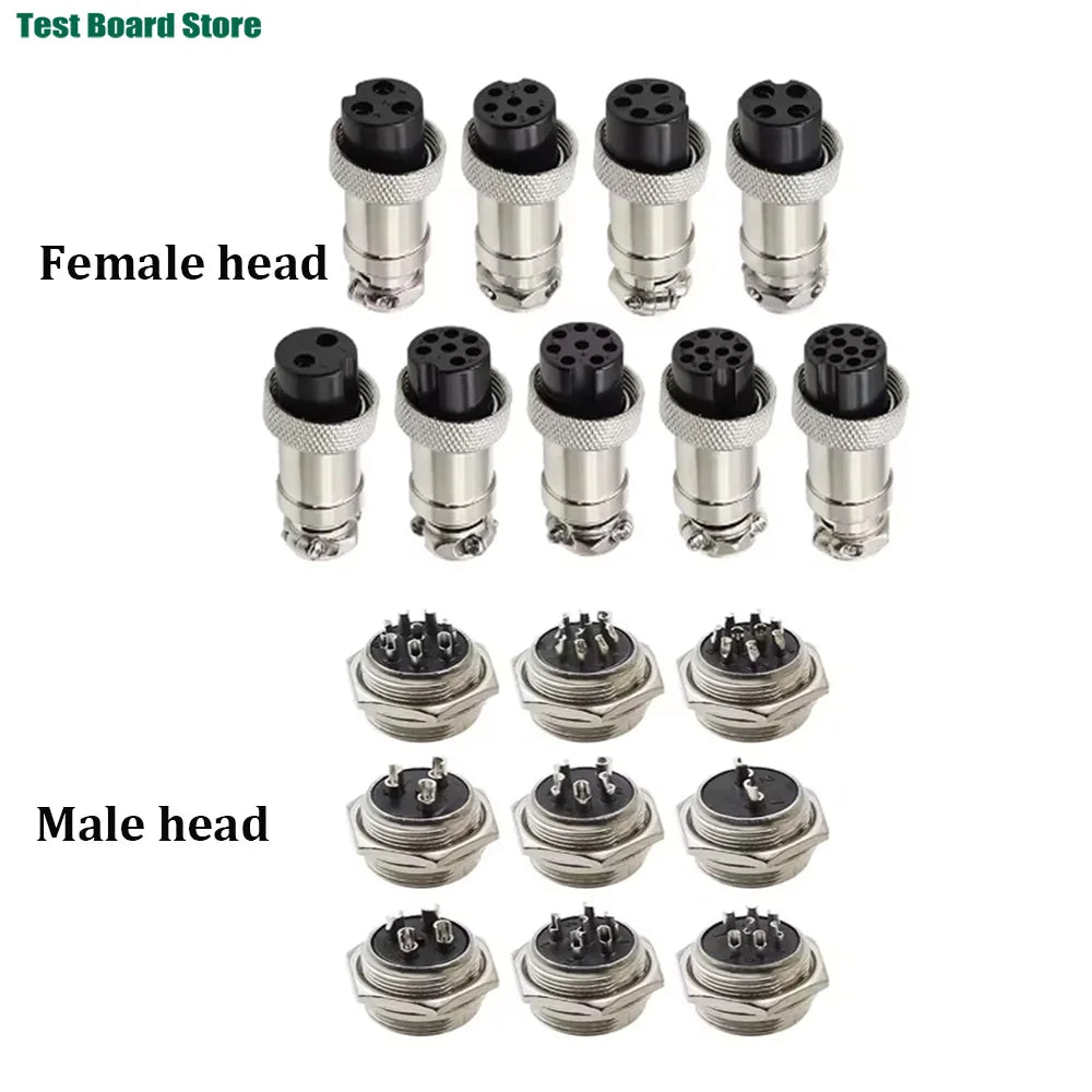 1/5/10Set GX16 Aviation Connector 2 3 4 5 6 7 8 9 10 Pin Male Plug Female Socket Waterproof Circular Connector