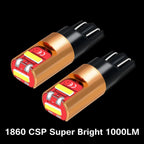 2Pcs T10 LED W5W Led Bulbs WY5W Super Bright CSP 1860 Chips 1000Lm Canbus Car Parking Lights Auto Dome Lamp White Red Yellow 12V