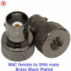 2PCS SMA To BNC Q9  Male Female Disc RF Adapter Center Flange&Bulkhead Connector 50ohm Wire Terminals Brass Nickel Plating