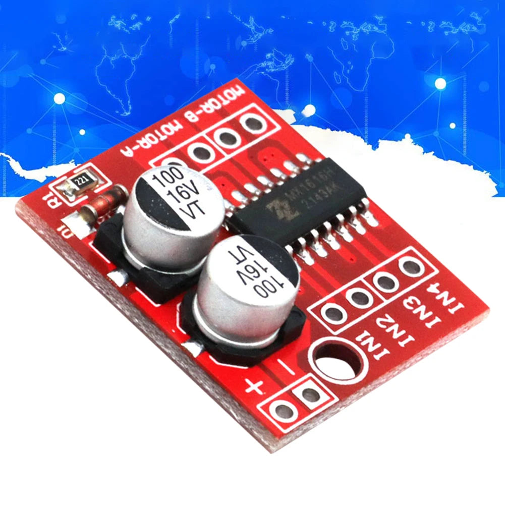 L298N 2-Way DC Motor Driver Module DC 2V-10V 1.5A Driver Module PWM Speed Dual H-Bridge Stepper Motor Driver