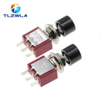 5PCS 3Pin C-NO-NC 6MM Mini Momentary Automatic return Push Button Switch ON-(ON) 2A 250VAC/5A 120VAC