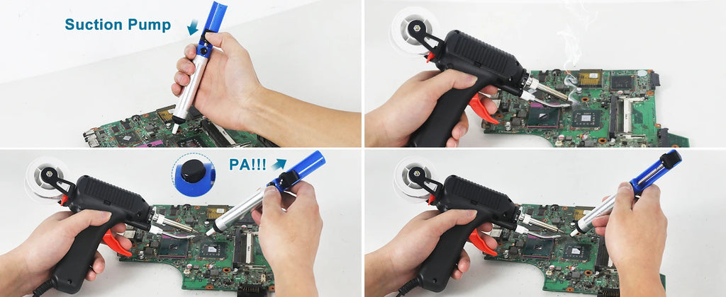Toolour Solder Sucker Desoldering Vacuum Pump Solder Removal Tool Soldering Iron Auxiliary Tool Welding Accessories