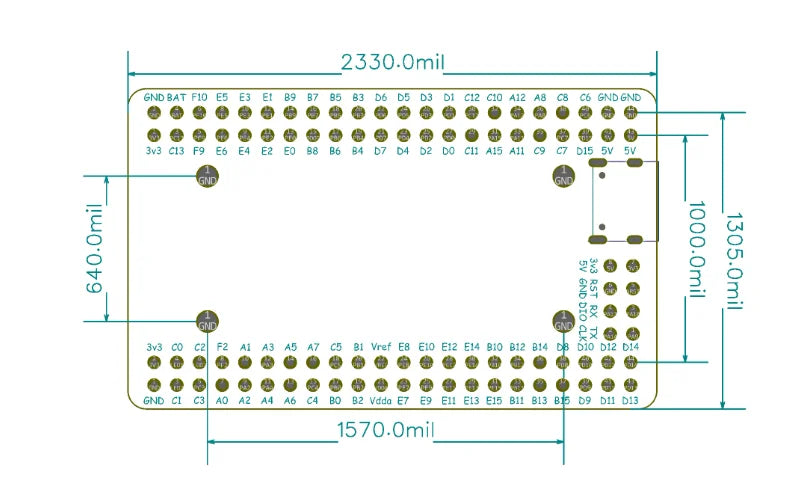 STM32G474VET6  Breakout Board, STM32G4 Series Minimum System with 512KB Flash 128KB SRAM, Support ADC DAC FDCAN SWD Debug