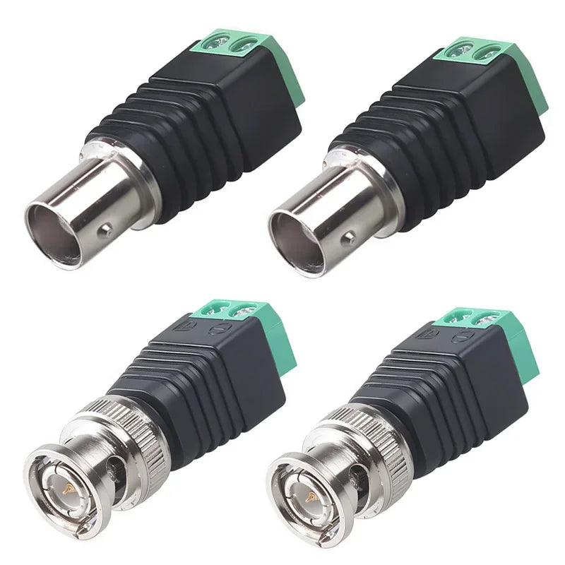 4/10Pcs BNC Male Female Q9 Plug Socket Adapter Connector with Screw Terminal for Audio Video CCTV Surveillance Camera