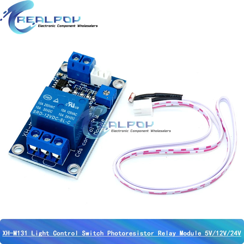 XH-M131 DC 5V / 12V / 24V Light Control Switch Photoresistor Relay Module Detection Sensor Brightness Automatic Control Module