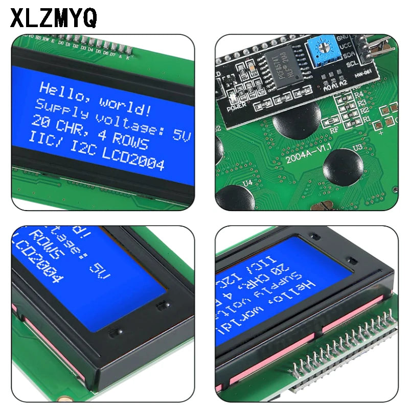 5pcs LCD2004+I2C LCD Display 2004 20x4 2004A Blue Screen HD44780 LCD With IIC/I2C Serial Interface Adapter Module For arduino