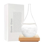 Crystal Storm Glass Barometer - Transparent Weather Forecast Water Drop Weather Station Desktop Decor for Table Ornament