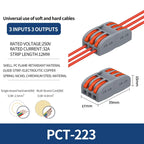 10/100Pcs Lever Wire Connectors, Compact Splicing Wire Connector, 2 3 5 Way Electrical Connectors, for Quick Connect 28-12 AWG