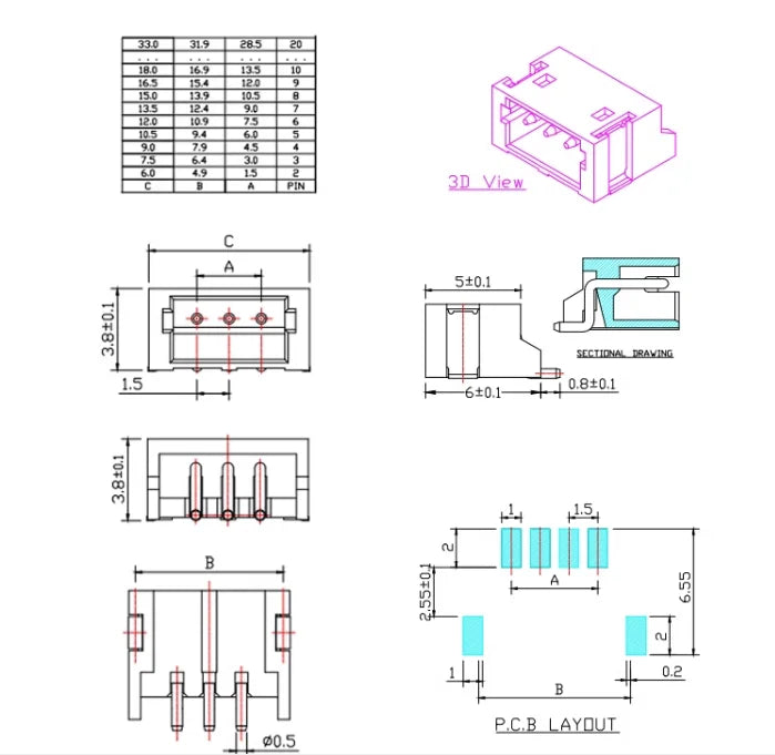 10Sets ZH1.5 2P3P4P5P6P7P8P9P10Pin Connector 1.5MM Pitch Vertical  Horizontal SMD Pin Header + Housing + Terminal
