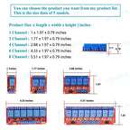 1 2 4 6 8 Channel 5V 12V 24V Relay Module Board Shield with Optocoupler Support High and Low Level Trigger for Arduino