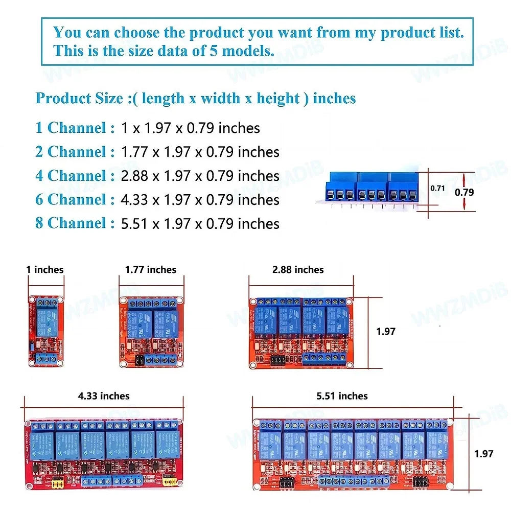 1 2 4 6 8 Channel 5V 12V 24V Relay Module Board Shield with Optocoupler Support High and Low Level Trigger for Arduino