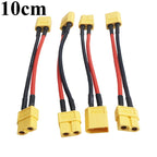 4pcs XT60 XT30 XT90 Battery Connector 100mm Silicone Wire Male/Female Dual Extension for Battery Charger Motor Expand DIY